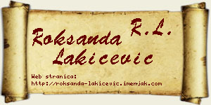 Roksanda Lakićević vizit kartica